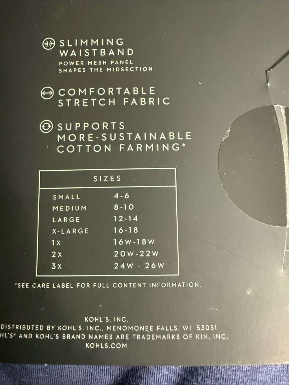Vera Wang Navy Blue High-Rise Shaping Leggings Size L - Picture 3 of 3